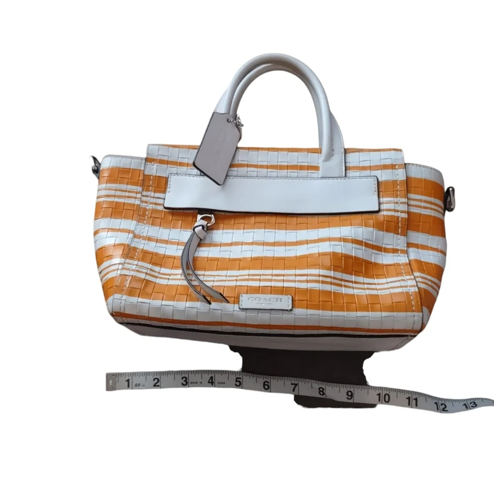 Coach Bleecker Mini Riley Embossed Woven Purse - Picture 12 of 16